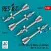 RESKIT RS48-0577 R-27EP (AA-10 Alamo-F) missiles (4 pcs) (MiG-29, Su-27, Yak-141) (3D Printed) (1/48)